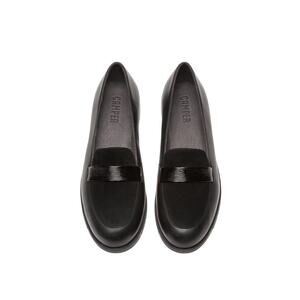 Camper Bowie Black Leather Nubuck Loafers CBK Minimalist Capsule Wardrobe Chic